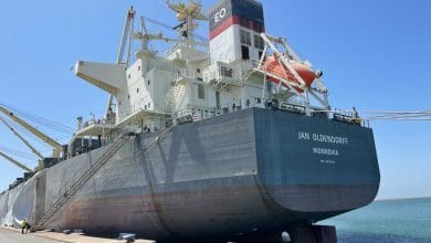 ميناء شرق بورسعيد يستقبل أكبر سفينة صب جاف لشحن 60 ألف طن كلينكر