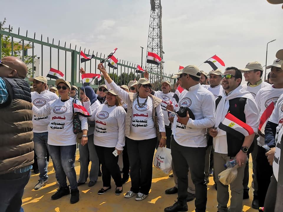 مؤتمر حاشد لاتحاد عام نقابات عمال مصر لتأييد التعديلات الدستورية