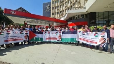 بالصور..العاملين بالتعاون للبترول يشاركون فى المسيرة التضامنية لدعم فلسطين وتأييد قرارات الرئيس السيسى